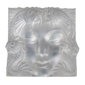 Lalique "Masque De Femme" Glass Plaque