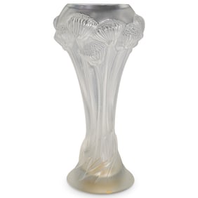 Lalique Button Rose Vase