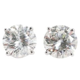 Pair of 18k Gold and 10ct Diamond Stud Earrings