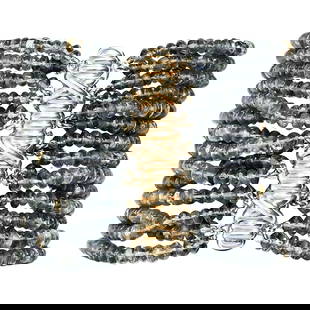 Verdura Multi-Strand 18K Gold & Sapphire Bracelet: Verdura Multi-Strand 18K Gold & Sapphire BraceletMid to Late 20th c., USA14 strands of natural sapphire beads with gold spacers. The clasp is hallmarked Verdura and stamped 750. 102 grams/65.59dwt tot