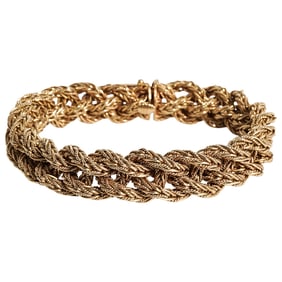 Mario Buccellati 18K Gold Braided Rope Bracelet