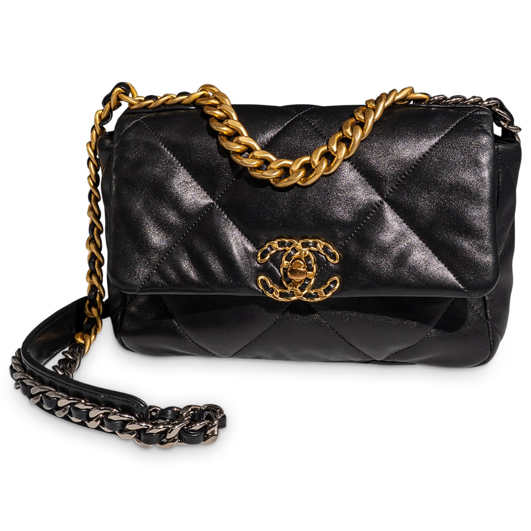 Chanel Lambskin Quilted Large 19 Flap Bag