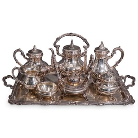 (8 Pc) Camusso Sterling Silver Tea Set