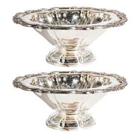 (2 Pcs) Camusso Sterling Silver Footed Bowls