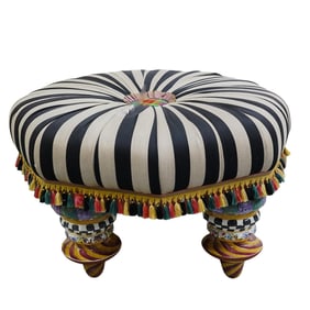 MacKenzie-Childs On Wall Street Ottoman