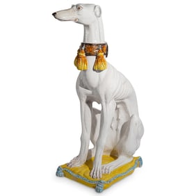 Italian Terracotta Greyhound Sculpture
