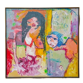 Astolfo Funes 'Tooties' Oil on Canvas Painting