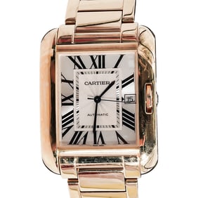 Cartier 18k Gold Tank Anglaise Watch