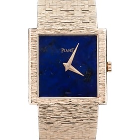 Vintage Piaget 18k Gold and Lapis Lazuli Watch