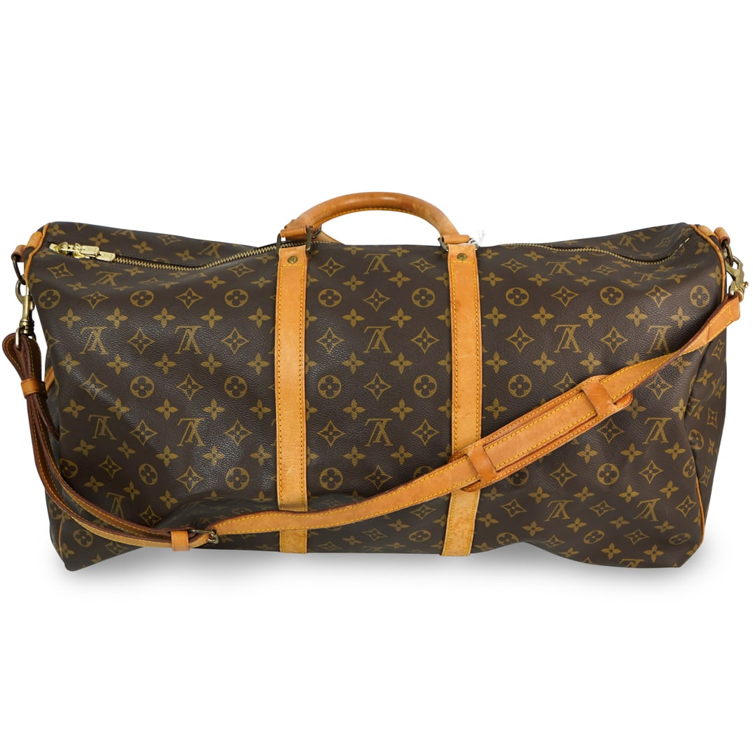 Louis Vuitton "Keepall Bandouliere" Monogram Travel Bag (1 of 8)