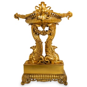 Antique French Empire-Style Gilt Bronze Centerpiece