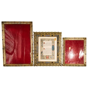 (3 pcs) Antique Open Work Gilt Metal Frames