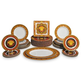 (34 pcs) Versace x Rosenthal "Medusa" Porcelain Place Settings