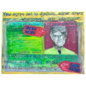 S. Goldberg Donald Trump Non-disclosure Agreement Oil on Canvas Painting