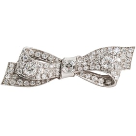 Art Deco Tiffany & Co. Platinum and Diamond Brooch