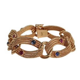 Tiffany & Co. 18k Gold and Multi Gem Bracelet
