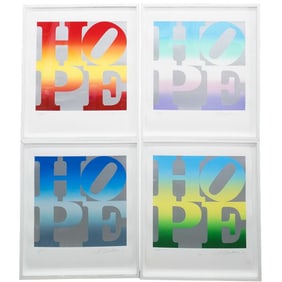 Robert Indiana (American. 1928-2018) '"Four Seasons of Hope" Silver Suite