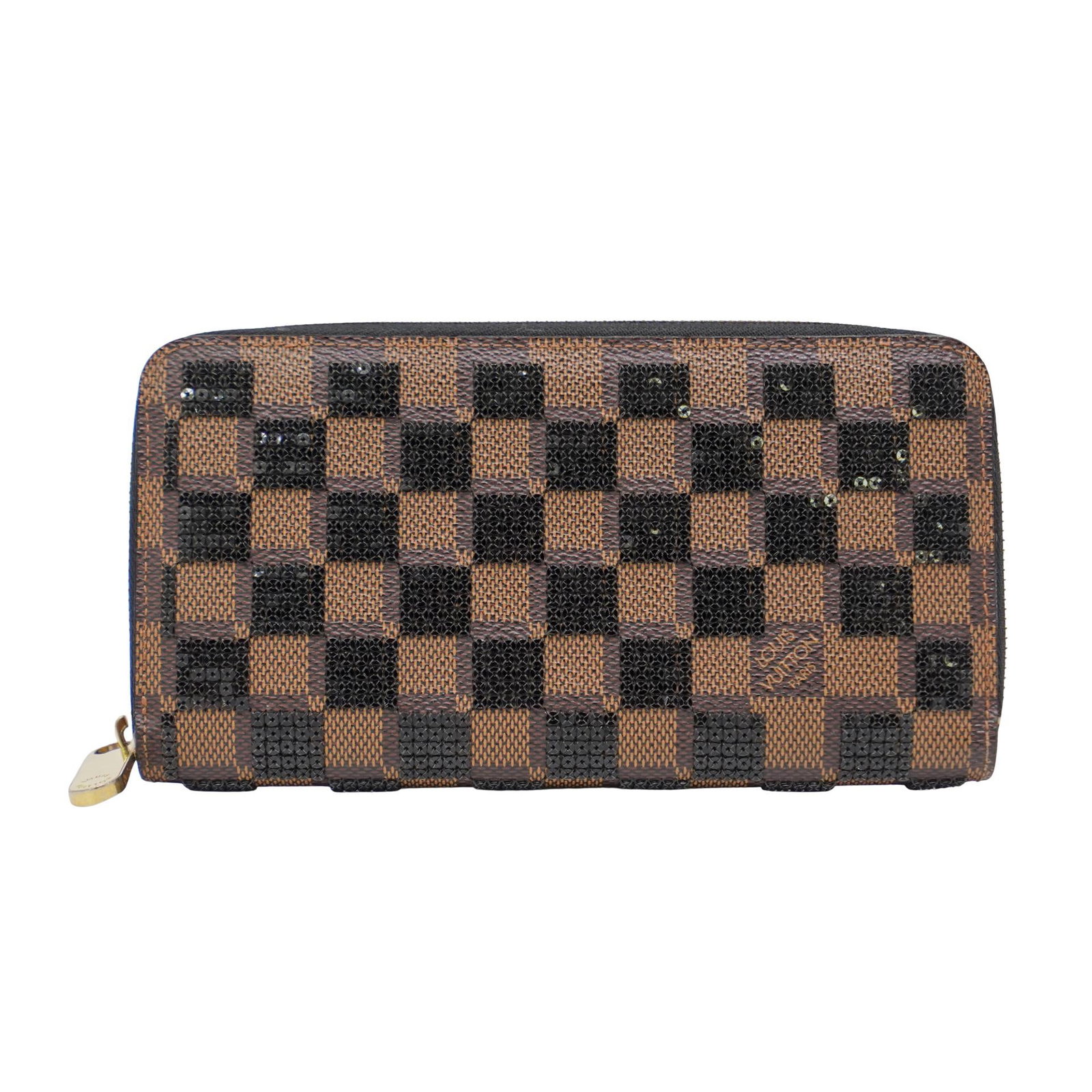 Louis Vuitton Damier Paillettes Zippy Wallet Black (1 of 8)