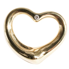 Tiffany & Co. Peretti 18k Gold and Diamond Heart Pendant