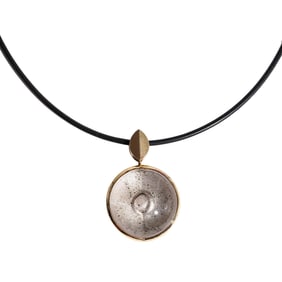 Munsteiner 18K Gold Pink Fire Quartz Pendant Necklace