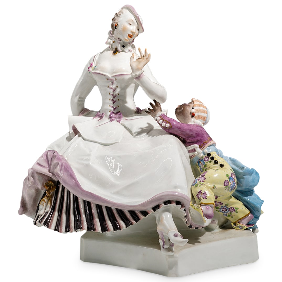 Late 19th Cent. Meissen "Apple Tease" Porcelain Large Figural Group (1 of 11)