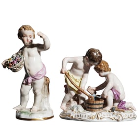 Pair Of Late 19th Cent. Meissen Porcelain Figurines