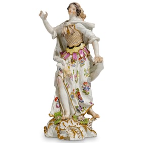 Rare 18th Cent. Meissen Porcelain Allegory Figure