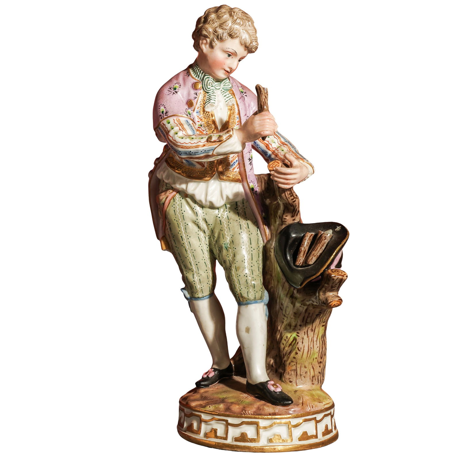 Late 19th Cent. Meissen Porcelain "Gardener" Figurine: Late 19th Cent. Meissen Porcelain "Gardener" FigurineLate 19th Century, GermanyAntique late 19th century Meissen porcelain figurine depicting a "Gardener" caring for a plant. Highly detailed, hand-pai