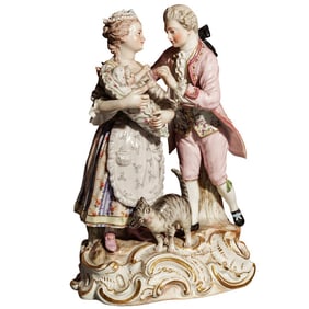 Early 20th Cent. Meissen Porcelain "Domestic Happiness" Figure Group