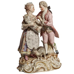 Early 20th Cent. Meissen Porcelain "Domestic Happiness" Figure Group