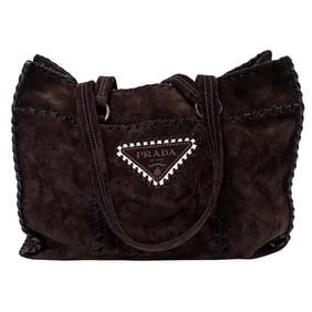 Prada Suede Shopping Bag Tote