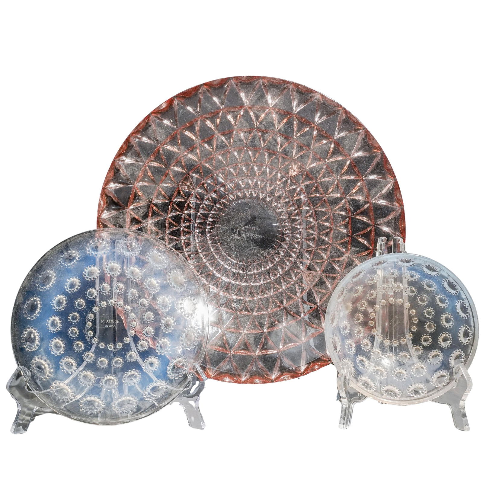 (3 Pc) Rene Lalique Glass Bowls (1 of 10)