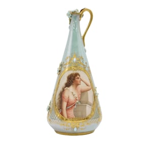 Antique Royal Vienna Portrait Porcelain Vase