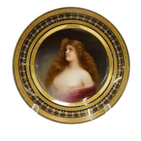 Royal Vienna Signed Porcelain Portrait Plate