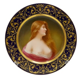 Signed Royal Vienna Porcelain Portrait Plate