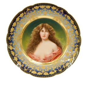Signed Royal Vienna Portrait Plate