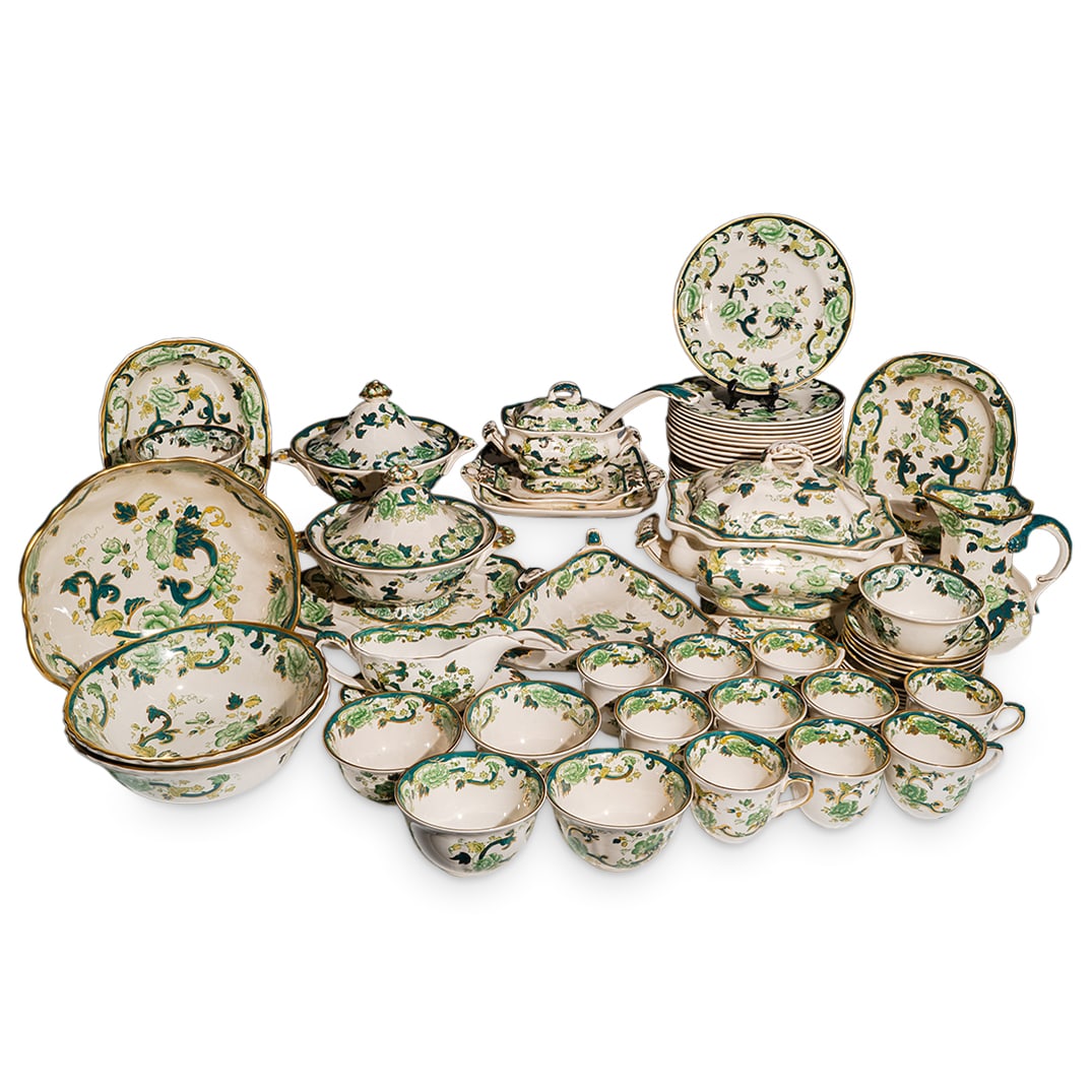 (83 pcs) Mason's Ironstone "Chartreuse" Service Set (1 of 20)