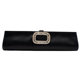 Roger Vivier Pilgrim Tube Satin Clutch