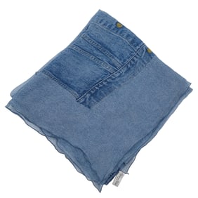 Christian Dior Sheer Shawl Denim Print Shawl