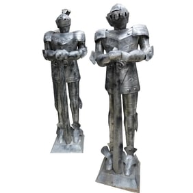 Pair of Large Mixed Metal Knights