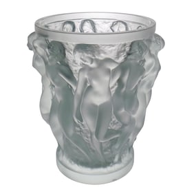 Lalique "Bacchantes" Nude Frosted Crystal Vase