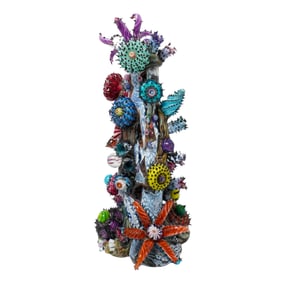 Marc Eckstrand Art Glass Coral Reef Sculpture