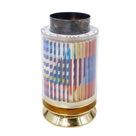 Yaacov Agam Limited Edition Optical Sterling SIlver Kiddush Cup