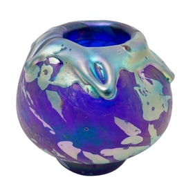 Charles Lotton Art Glass Spherical Vase