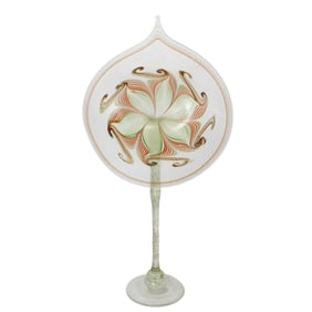 Signed Vandermark-Merritt Jack-in-the-Pulpit Glass Sculpture