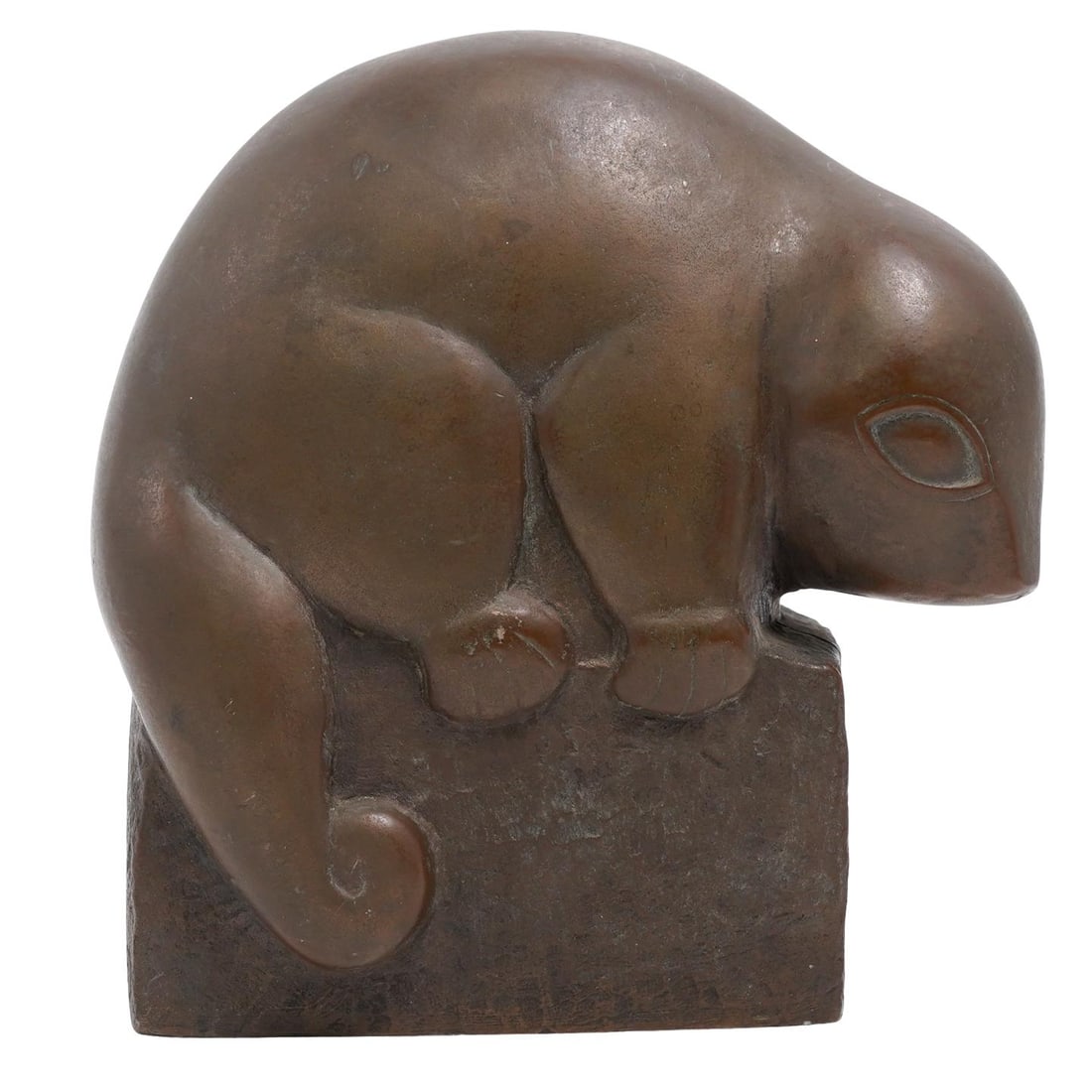 Weisberg (20th cent, USA) Bronze Cuscus Possum Statue: Weisberg (20th cent, USA) Bronze Cuscus Possum Statue 20th century, American A bronze statue of a Cuscus (possum variety, Australia) by American sculptor Marian Weisberg (active 20th century). Marked 