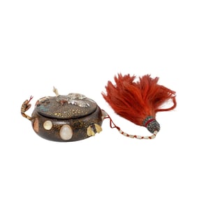 Antique Mother of Pearl Gilded Ceremonial Box