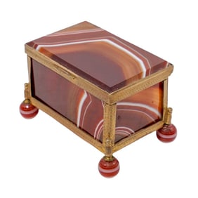 Vintage Agate Trinket Box