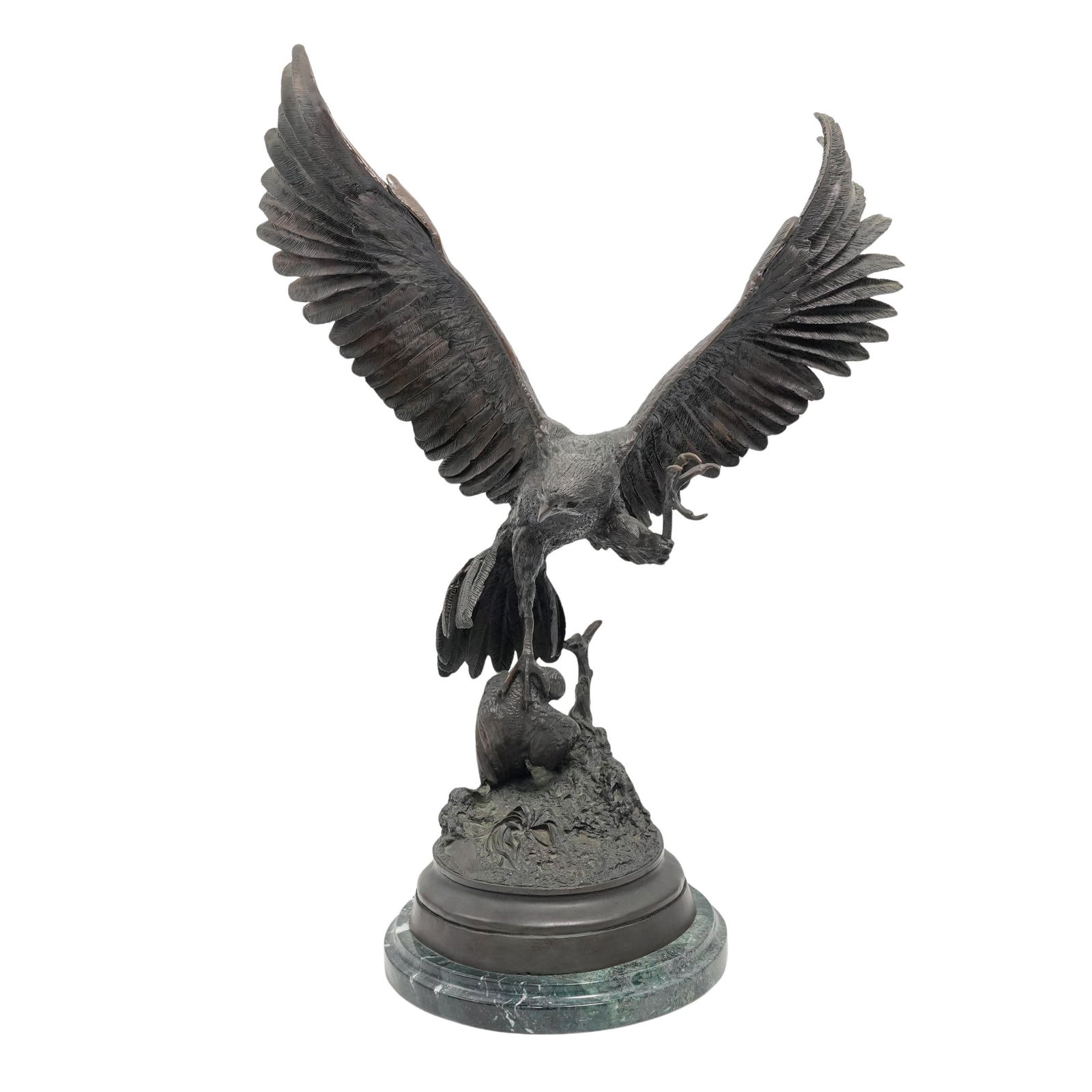 Jules Moigniez (1835-1894, French) Bronze Hawk Sculpture (1 of 9)