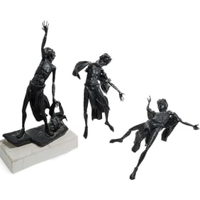 Henry Gamson "Lot and The Angels" Hanging Bronze